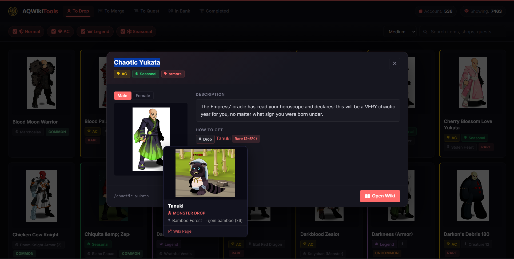 Item Detail Modal